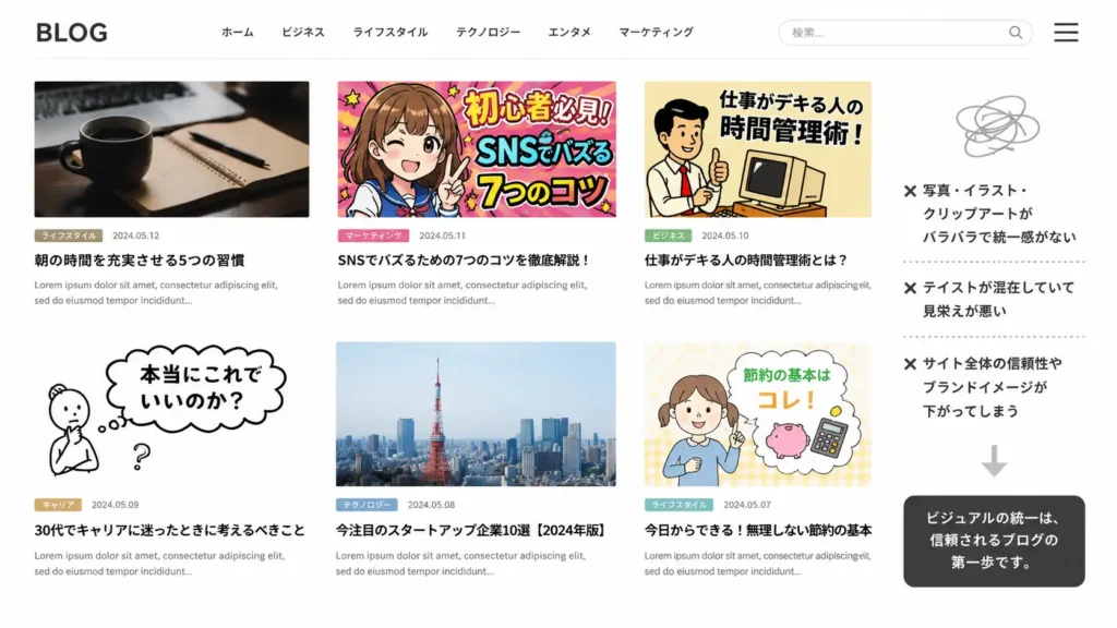 資料やブログが劇的に垢抜ける！「シティーボーイ風」フリーイラスト素材の活用法